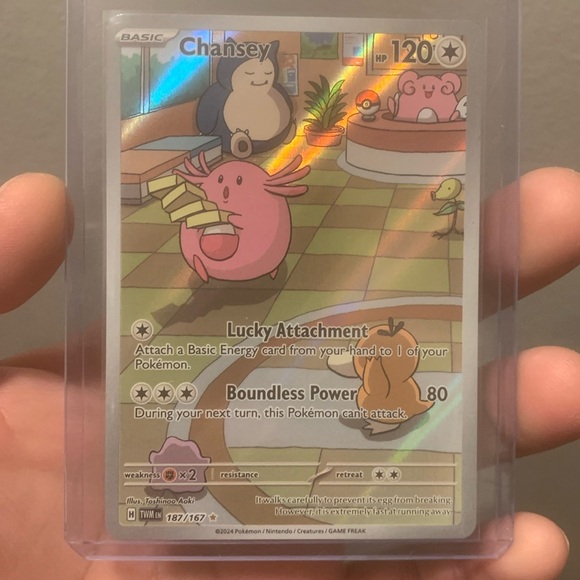 Chansey art rare 187/167
Out of twilight masquerade. NEARMINT+ - Picture 1 of 3